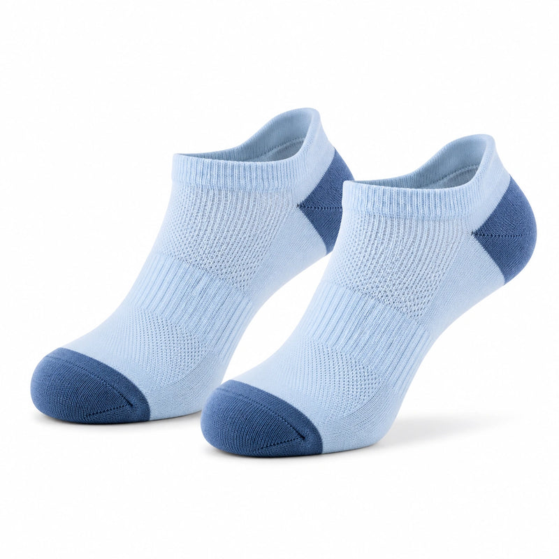 Calzini alla caviglia 35-38 in tessuto a maglia azzurro e blu - stile sportivo