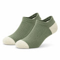 Calzini bassi 39-42 in tessuto a maglia verde e crema - traspiranti per uso quotidiano