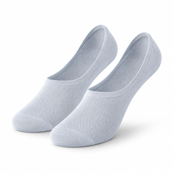 Calzini salvapiede 43-46 in tessuto a maglia grigio chiaro - traspiranti stile minimal