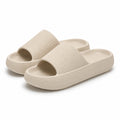 Ciabatte 40/41 in materiale sintetico beige - fascia ampia antiscivolo