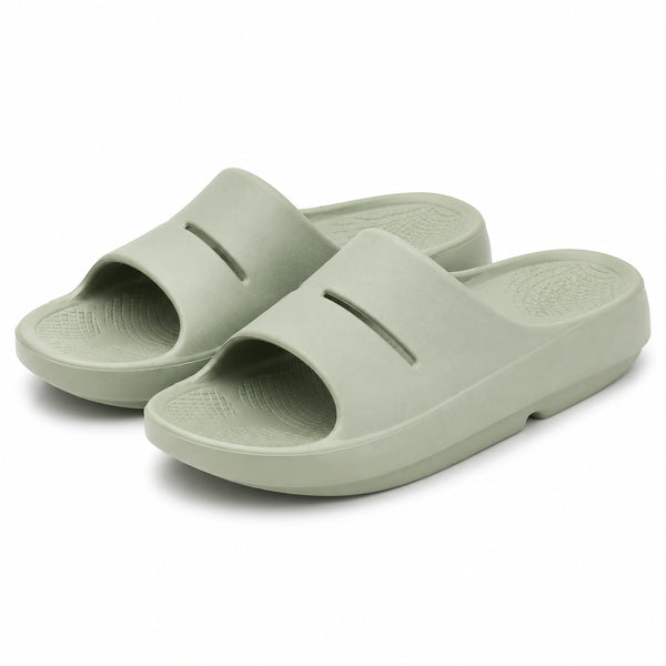 Ciabatte slide 40/41 in schiuma EVA verde salvia con suola sagomata