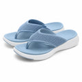 Infradito 42/43 in tessuto blu chiaro con suola ammortizzata