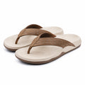 Infradito uomo taglia 42/43 beige e marrone in materiale sintetico - suola sagomata antiscivolo