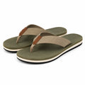 Infradito 38/39 con fascia in tessuto beige e suola verde antiscivolo