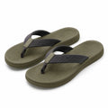 Infradito 40/41 verde oliva con fascia intrecciata e suola sintetica casual